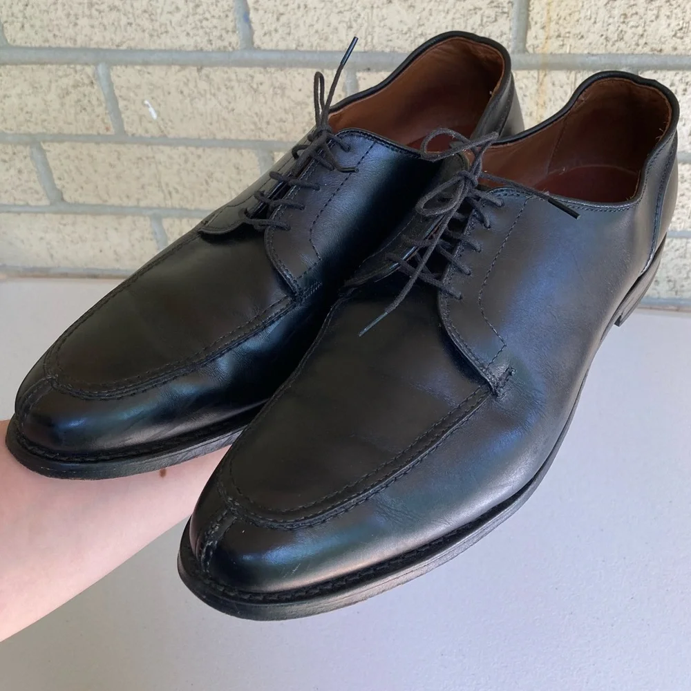 Allen Edmonds Watson Leather Derby Shoes Black Leather Dress Shoes